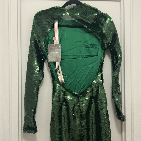 House of CB Green Sequin Holiday Dress - Picture 9 of 10
